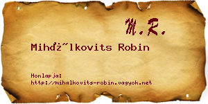 Mihálkovits Robin névjegykártya